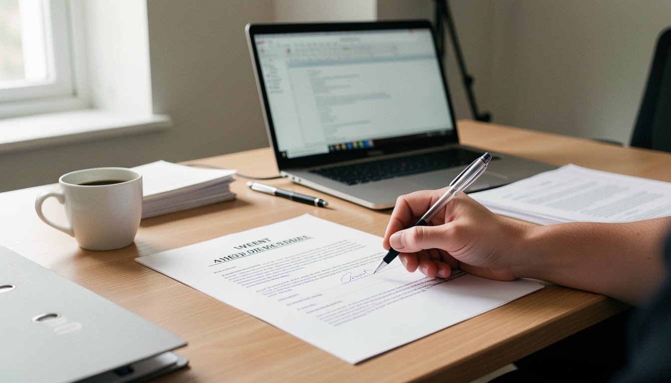 Avenant au contrat de travail : règles et rédaction